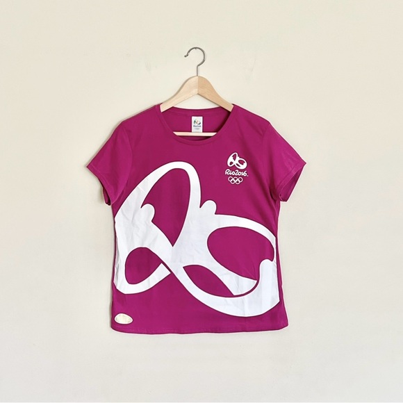 Rio 2016 Olympics Venue Collection Fuchsia White Graphic T Shirt Women’s XL - Picture 1 of 10